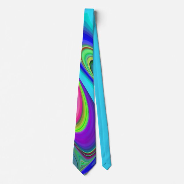 Summerfeeling , Abstract 3D Rainbowart Tie (Front)