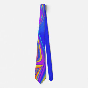 Summerfeeling , Abstract 3D Rainbowart Tie