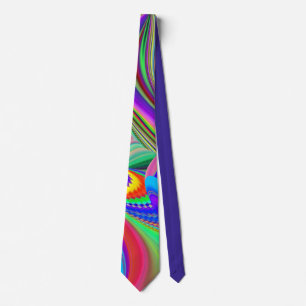 Summerfeeling , Abstract 3D Rainbowart Tie
