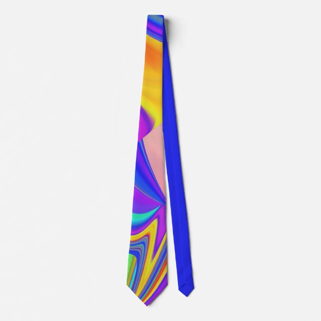 Summerfeeling , Abstract 3D Rainbowart Tie (Front)
