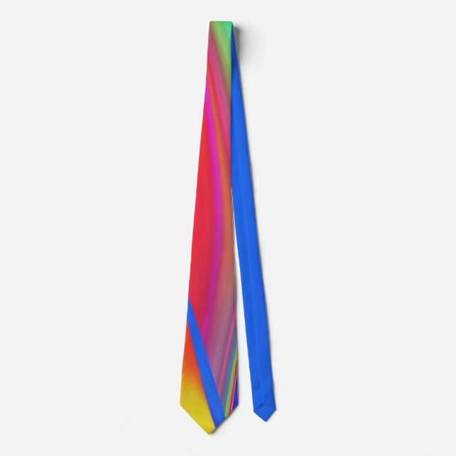 Summerfeeling , Abstract 3D Rainbowart Tie (Front)