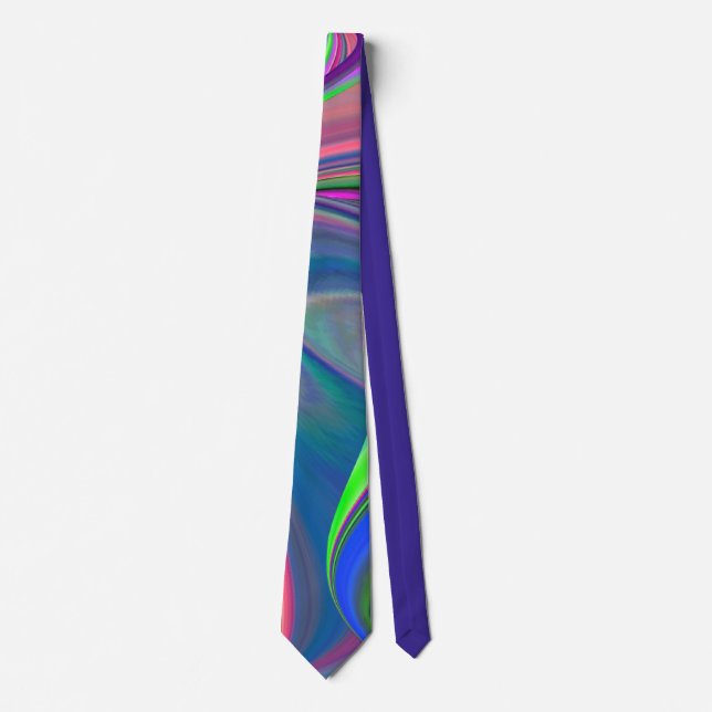Summerfeeling , Abstract 3D Rainbowart Tie (Front)