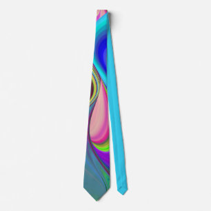 Summerfeeling , Abstract 3D Rainbowart Tie
