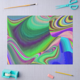 Summerfeeling , Abstract 3D Rainbowart Tissue Paper