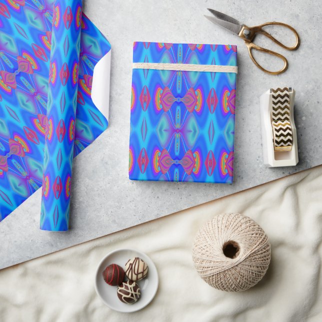 Summerfeeling , Abstract 3D Rainbowart Wrapping Paper (Crafts)