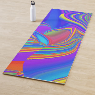 Summerfeeling , Abstract 3D Rainbowart Yoga Mat
