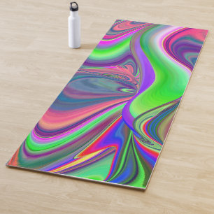 Summerfeeling , Abstract 3D Rainbowart Yoga Mat