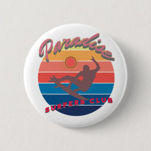 Summerfun surfing club-Beach weather 6 Cm Round Badge