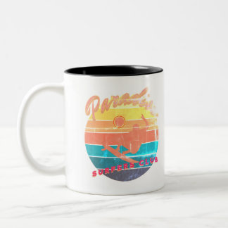 Summerfun surfing club-Beach weather Two-Tone Coffee Mug