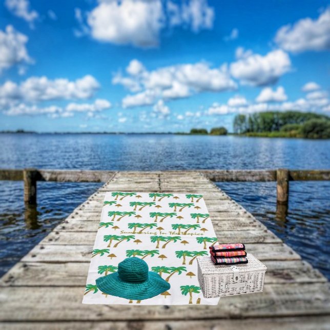 Summering In The Tropics Beach Towel (Summertime beckons, with a fabulous bath towel design, that's So appropriate!)