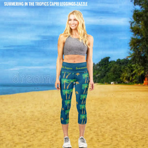 Summering In The Tropics Capri Leggings