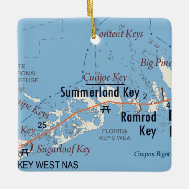 Summerland Key Florida Template Ceramic Ornament (Front)