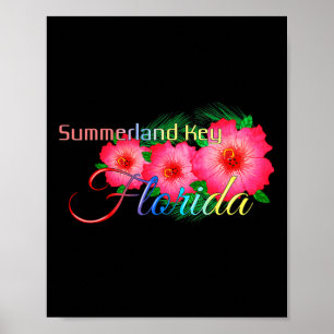 Summerland Key Florida Tropical Flowers Family Vac Poster