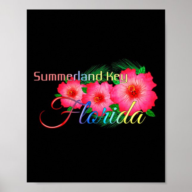 Summerland Key Florida Tropical Flowers Family Vac Poster (Front)