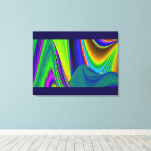 Summerrainbow , Abstract 3D Rainbowart Canvas Print
