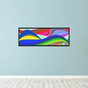 Summerrainbow , Abstract 3D Rainbowart Canvas Print