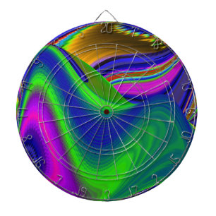 Summerrainbow , Abstract 3D Rainbowart Dartboard