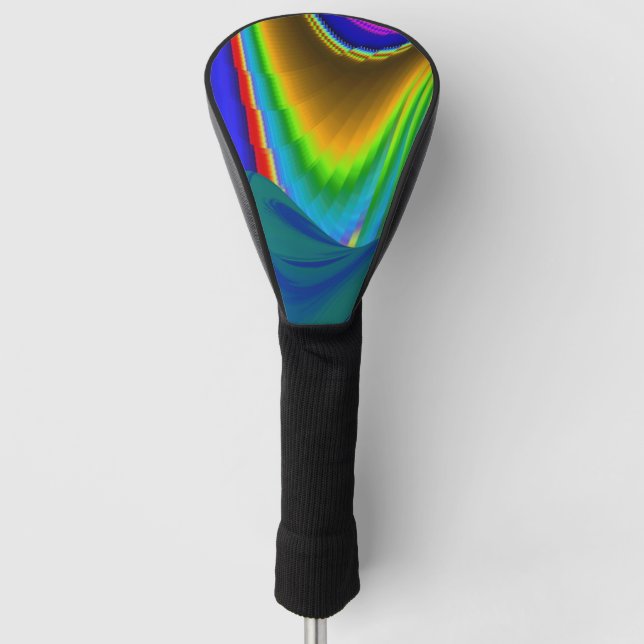 Summerrainbow , Abstract 3D Rainbowart Golf Head Cover (Front)