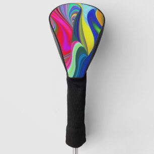 Summerrainbow , Abstract 3D Rainbowart Golf Head Cover