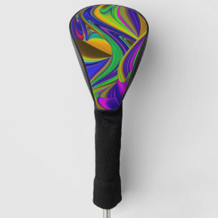 Summerrainbow , Abstract 3D Rainbowart Golf Head Cover