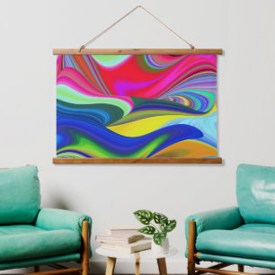 Summerrainbow , Abstract 3D Rainbowart Hanging Tapestry