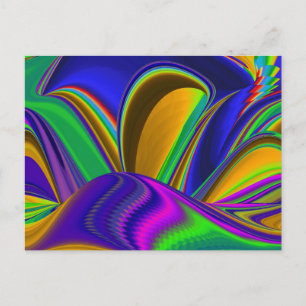 Summerrainbow , Abstract 3D Rainbowart Holiday Postcard