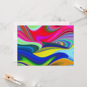Summerrainbow , Abstract 3D Rainbowart Invitation