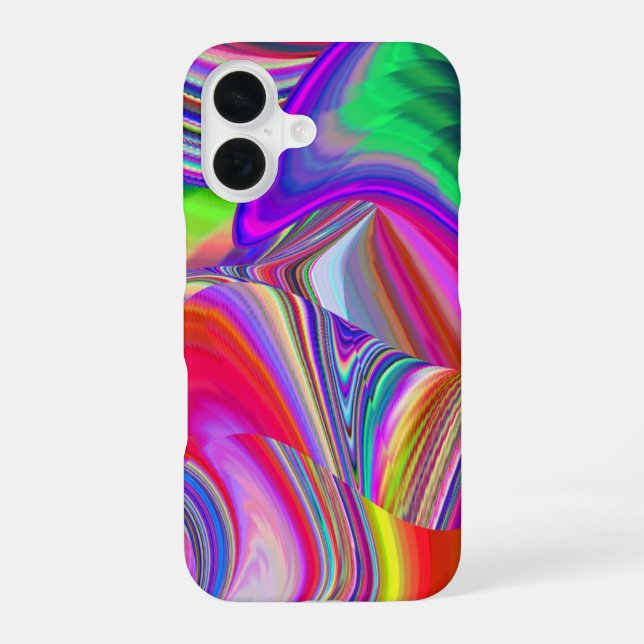 Summerrainbow , Abstract 3D Rainbowart iPhone 16 Case (Back)