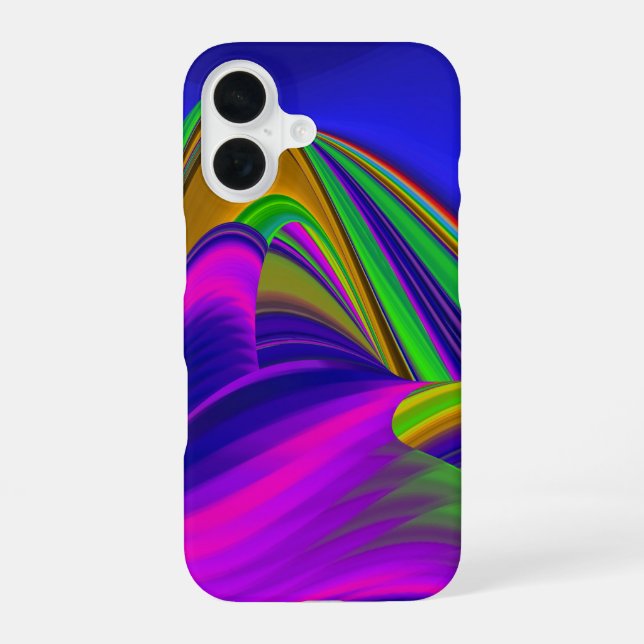 Summerrainbow , Abstract 3D Rainbowart iPhone 16 Case (Back)