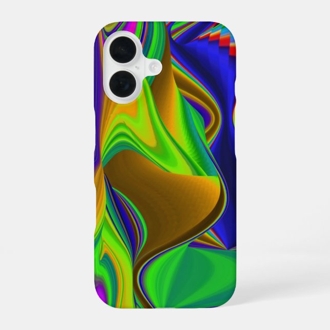 Summerrainbow , Abstract 3D Rainbowart iPhone 16 Case (Back)