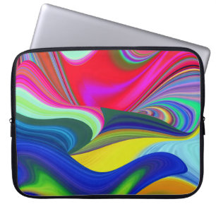 Summerrainbow , Abstract 3D Rainbowart Laptop Sleeve