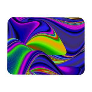 Summerrainbow , Abstract 3D Rainbowart Magnet