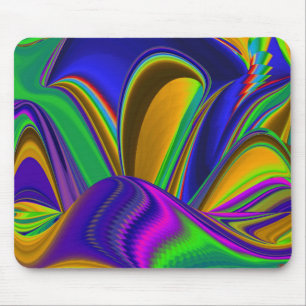 Summerrainbow , Abstract 3D Rainbowart Mouse Mat