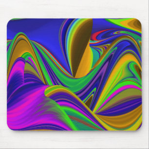 Summerrainbow , Abstract 3D Rainbowart Mouse Mat