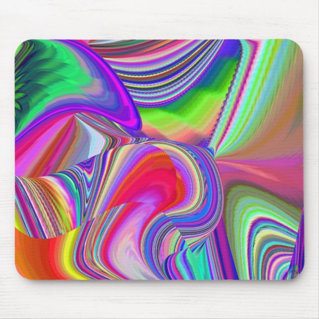 Summerrainbow , Abstract 3D Rainbowart Mouse Mat (Front)