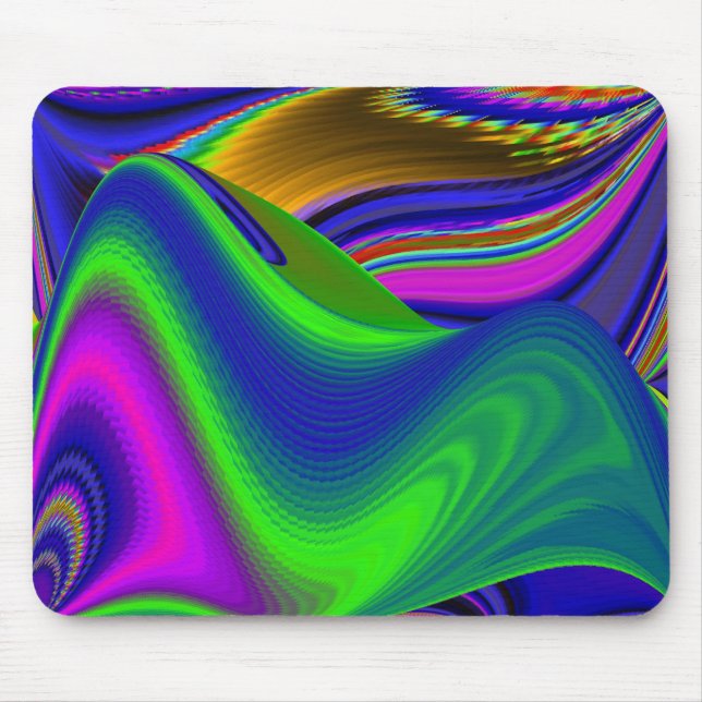 Summerrainbow , Abstract 3D Rainbowart Mouse Mat (Front)