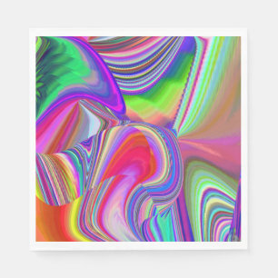 Summerrainbow , Abstract 3D Rainbowart Napkin
