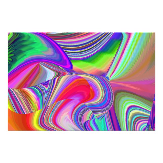 Summerrainbow , Abstract 3D Rainbowart Photo Print (Front)