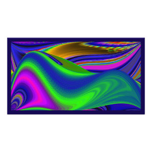 Summerrainbow , Abstract 3D Rainbowart Photo Print
