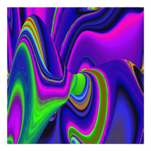 Summerrainbow , Abstract 3D Rainbowart Photo Print