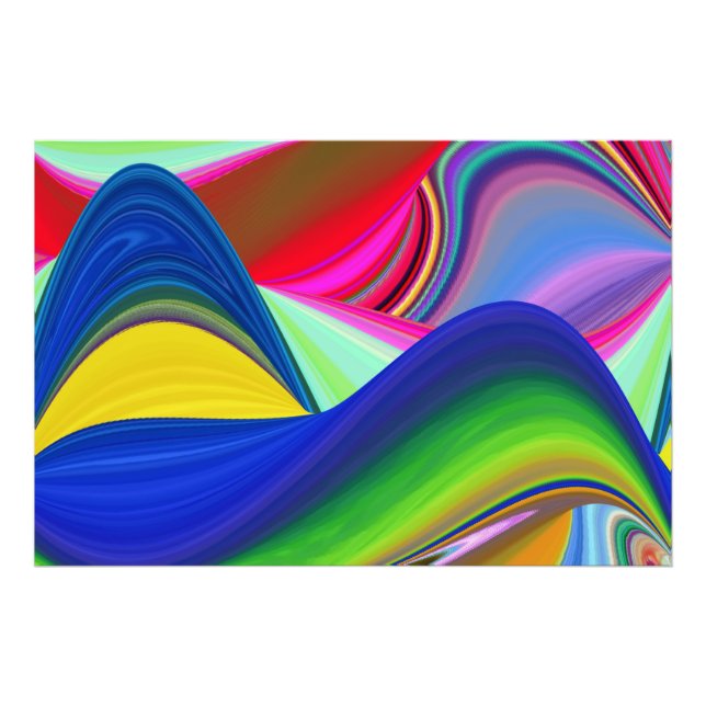 Summerrainbow , Abstract 3D Rainbowart Photo Print (Front)