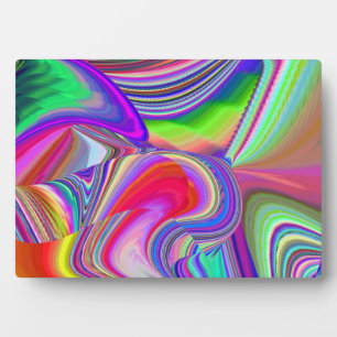 Summerrainbow , Abstract 3D Rainbowart Plaque