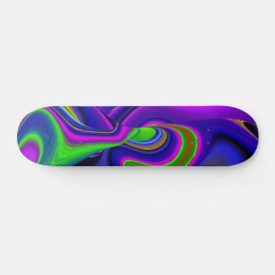Summerrainbow , Abstract 3D Rainbowart Skateboard