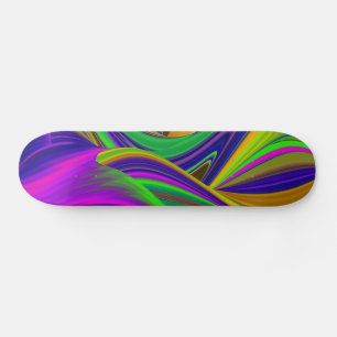 Summerrainbow , Abstract 3D Rainbowart Skateboard