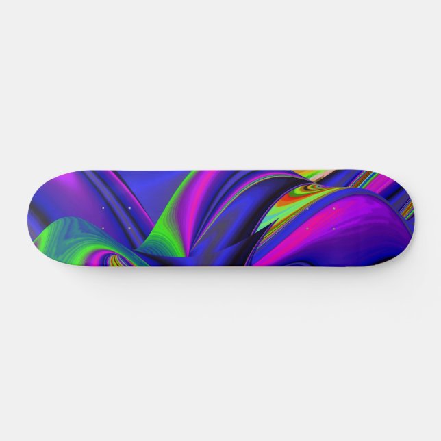 Summerrainbow , Abstract 3D Rainbowart Skateboard (Horz)