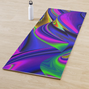 Summerrainbow , Abstract 3D Rainbowart Yoga Mat