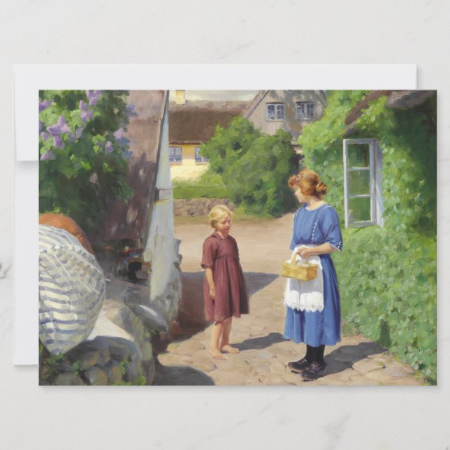 Summer's Day in Denmark (Mother and Daughter) Card (Front)