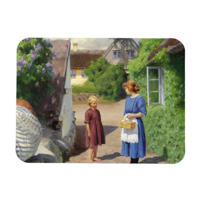 Summer's Day in Denmark (Mother and Daughter) Magnet (Horizontal)