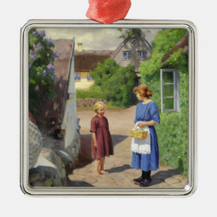 Summer's Day in Denmark (Mother and Daughter) Metal Tree Decoration