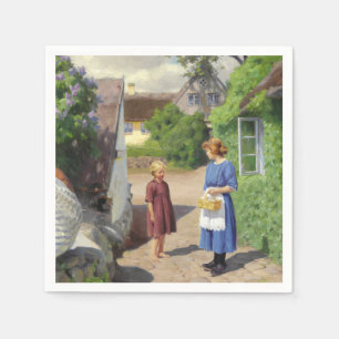 Summer's Day in Denmark (Mother and Daughter) Napkin